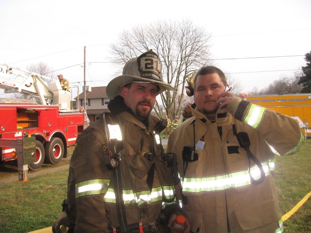 Bob Prettyman and Sam Terry at the Command Post.